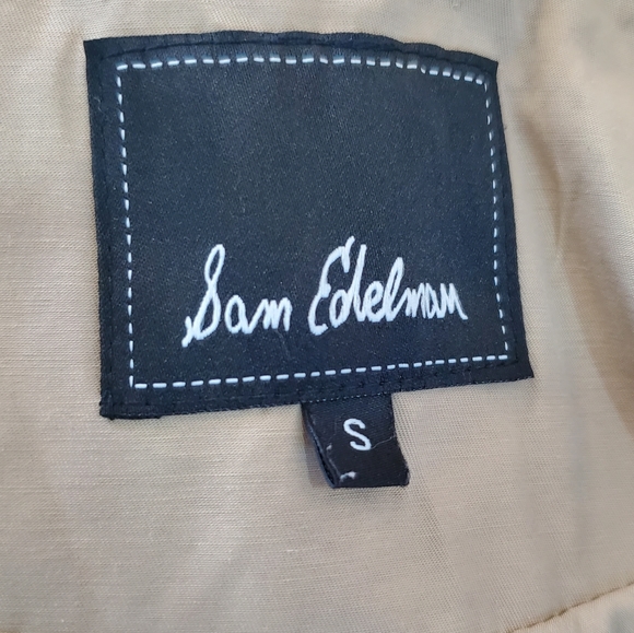 SAM EDELMAN Raincoat Trench Coat Tan Khaki Beige Size Small EUC - Picture 8 of 10
